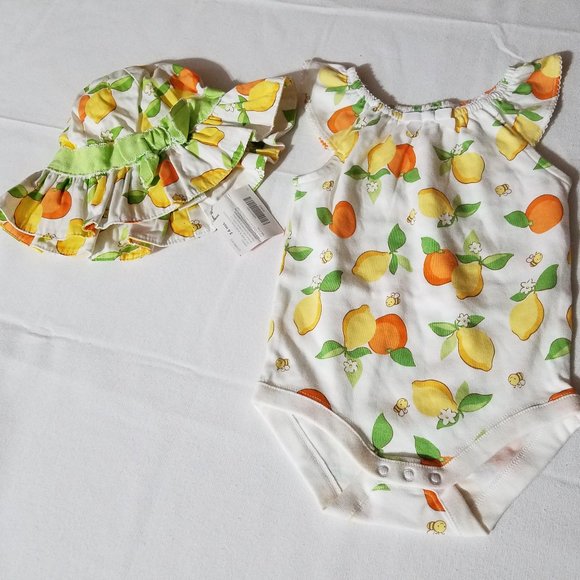 Gymboree Lemon Bumblebee NWT 3-6 month Hat Outfit set - Picture 3 of 3